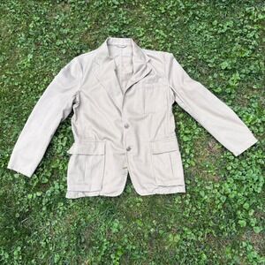 Vtg Orvis Sporting Tradition Beige Blazer Jacket Size 38 Hunting Outdoor‎ Y2K